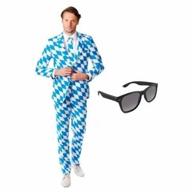 Verkleed beierse print heren pak maat (xl) gratis zonnebril