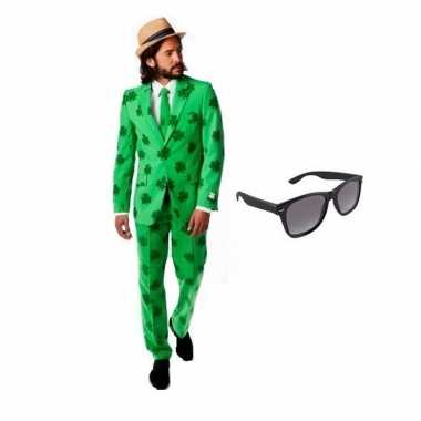 Verkleed sint patricks day heren pak maat (xl) gratis zonnebril