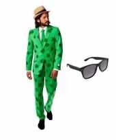 Verkleed sint patricks day heren pak maat xl gratis zonnebril 10100492